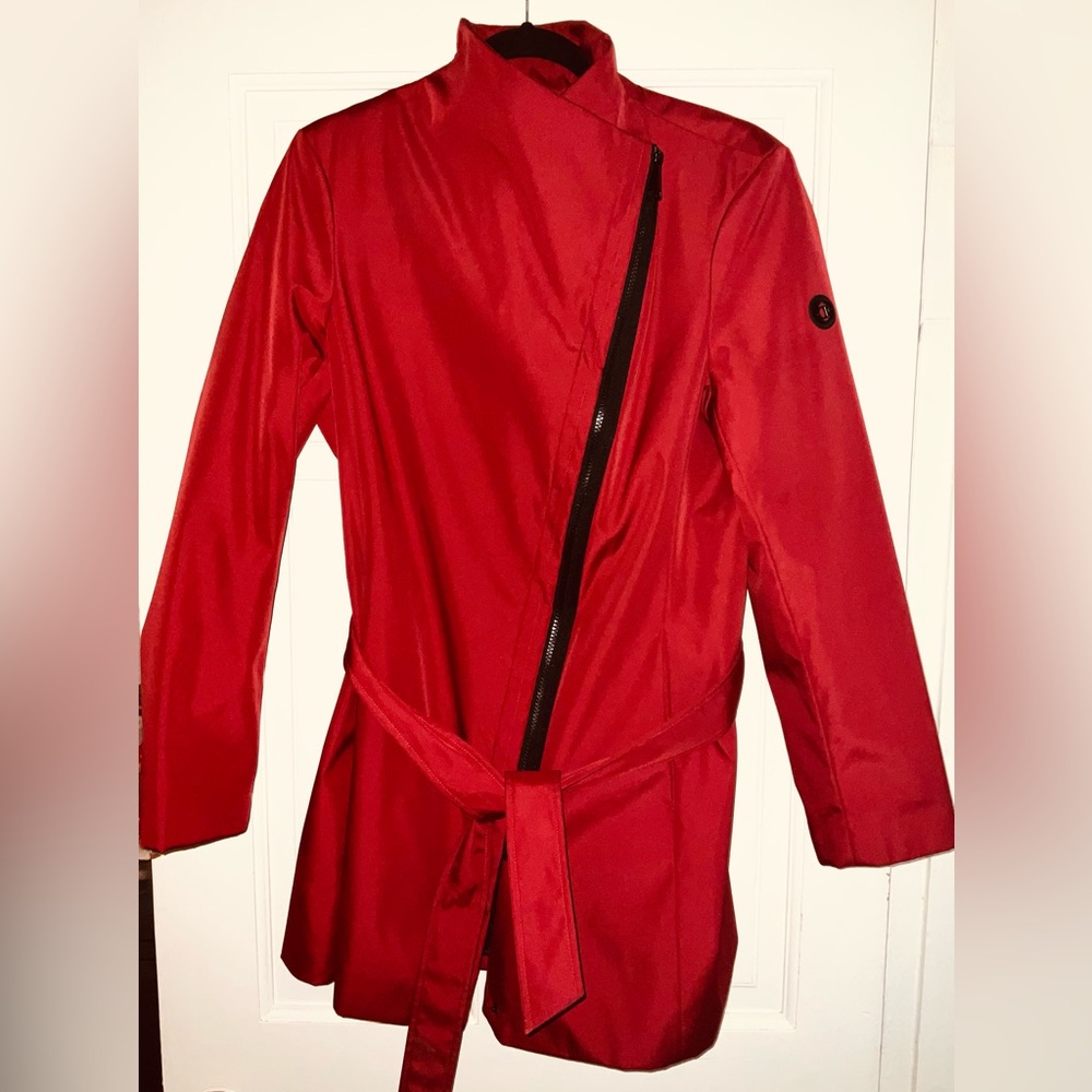 Calvin Klein Red Trench Coat for Men